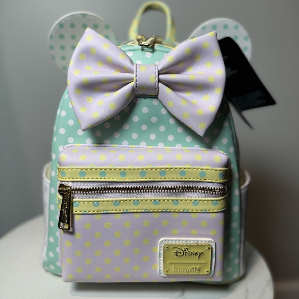 Loungefly Disney Minnie Mouse Pastel Polka Dot Mini Backpack